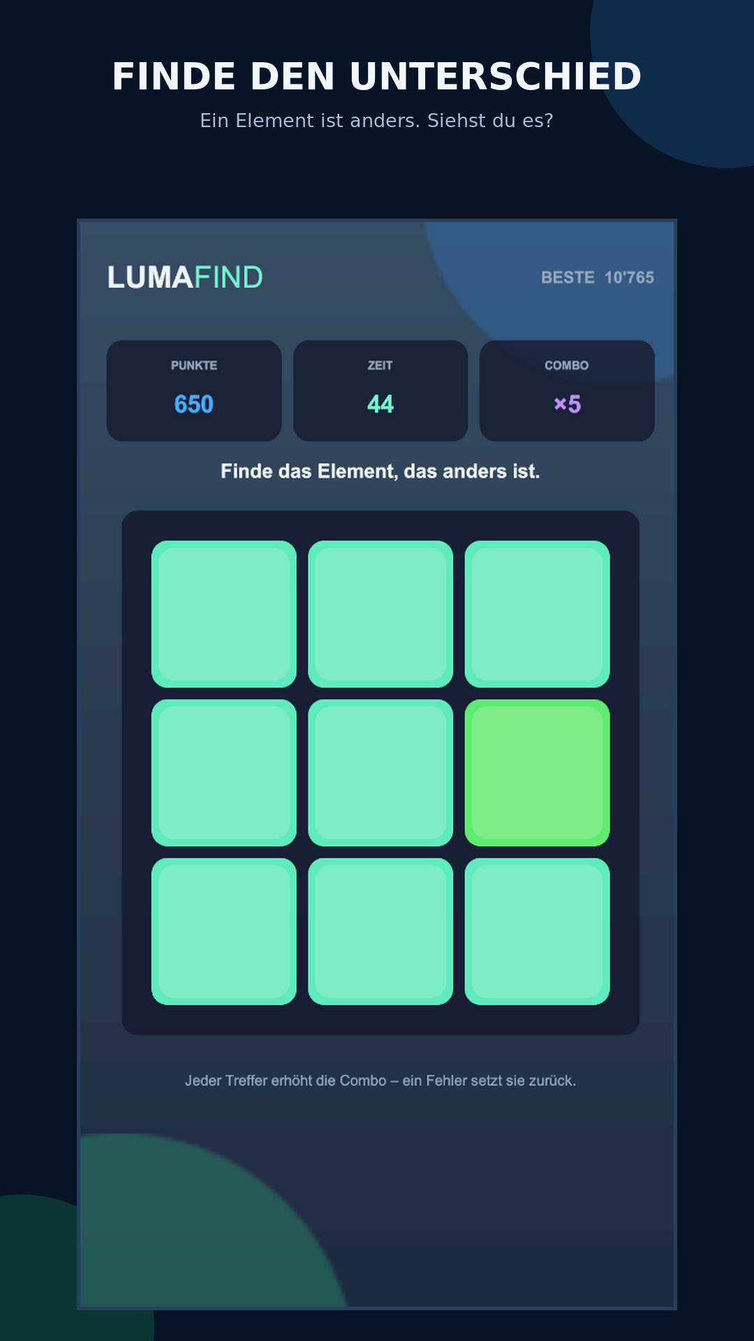 LumaFind – Finde das abweichende Element